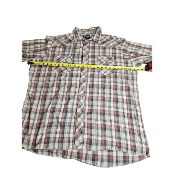 Wrangler Western Retro Pearl Snap Short Sleeve Shirt Men's XXL Plaid Rodeo - Picture 5 of 7